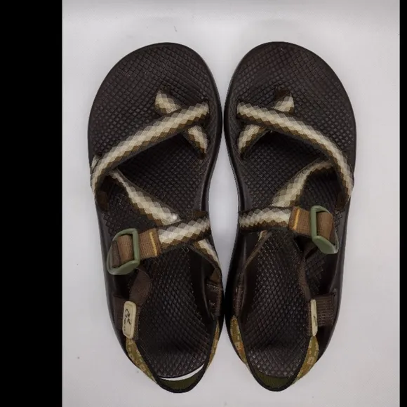 Chaco Z/2 Unaweep Sandals Men's 10 Brown Cream Hiking Camping Outdoor Fishing