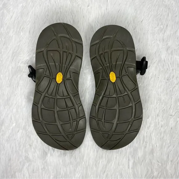 CHACO / z/classic white gray printed outdoor sandals / 7