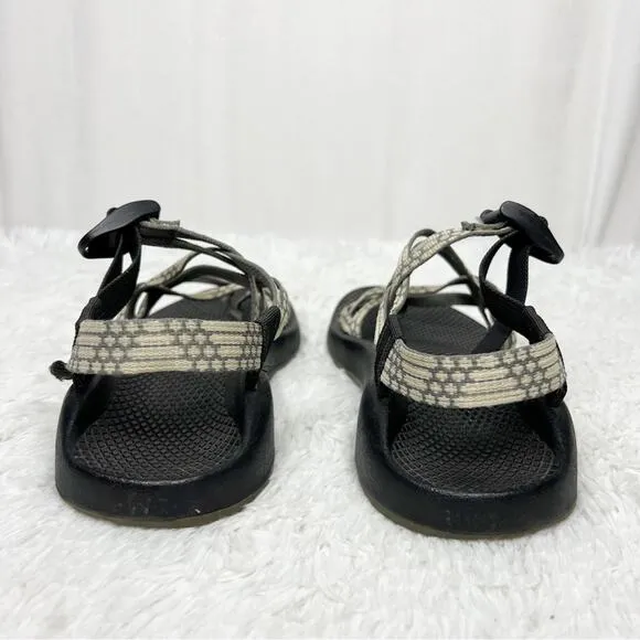 CHACO / z/classic white gray printed outdoor sandals / 7