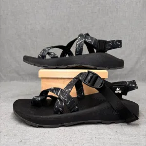 Chaco ZCloud 2 Sandals Black White Polyester Hiking Outdoor Strappy Slip On sz 9