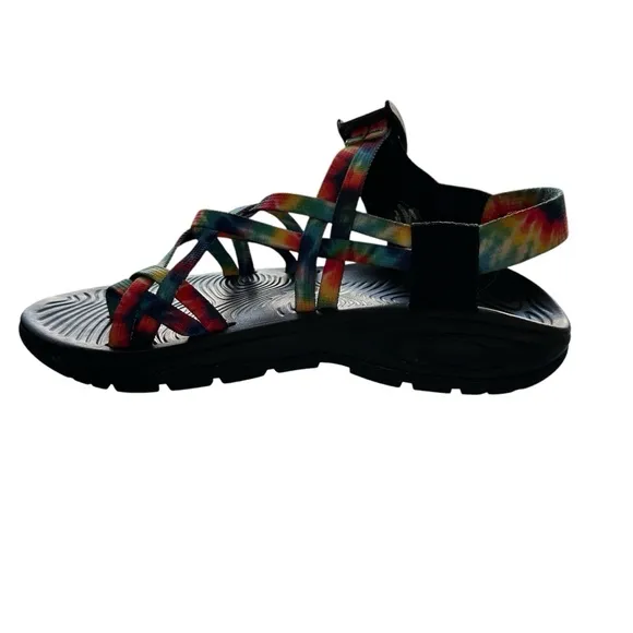 Chaco Z/Volv X2 Strappy Outdoor Sandals, Women's Size 5, Rainbow Tie Dye