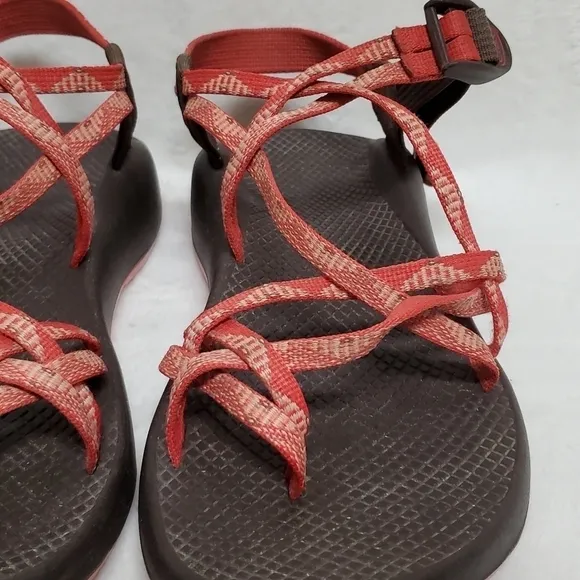 𝅺CHACO ZX/3 Yampo Stardust Orange Toe Ring Outdoor Strappy Sandals 11