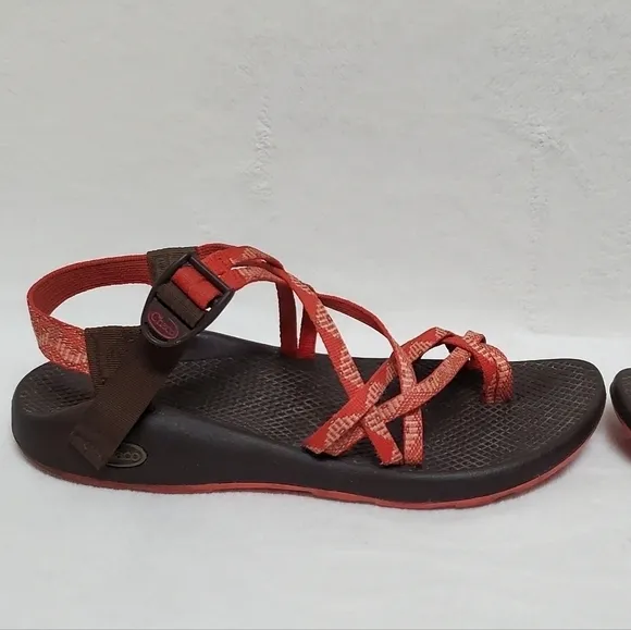 𝅺CHACO ZX/3 Yampo Stardust Orange Toe Ring Outdoor Strappy Sandals 11