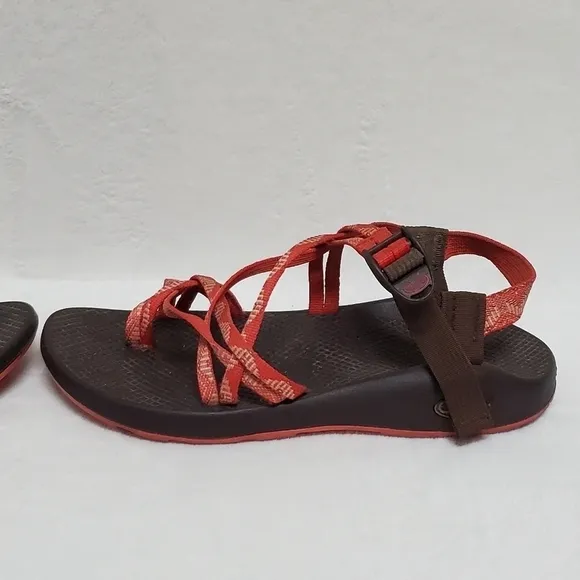𝅺CHACO ZX/3 Yampo Stardust Orange Toe Ring Outdoor Strappy Sandals 11
