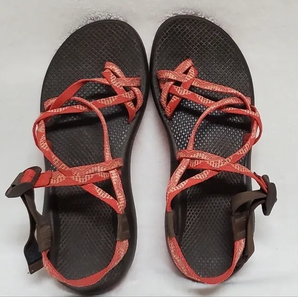 𝅺CHACO ZX/3 Yampo Stardust Orange Toe Ring Outdoor Strappy Sandals 11