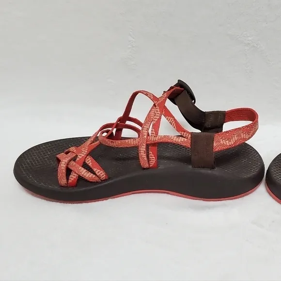 𝅺CHACO ZX/3 Yampo Stardust Orange Toe Ring Outdoor Strappy Sandals 11