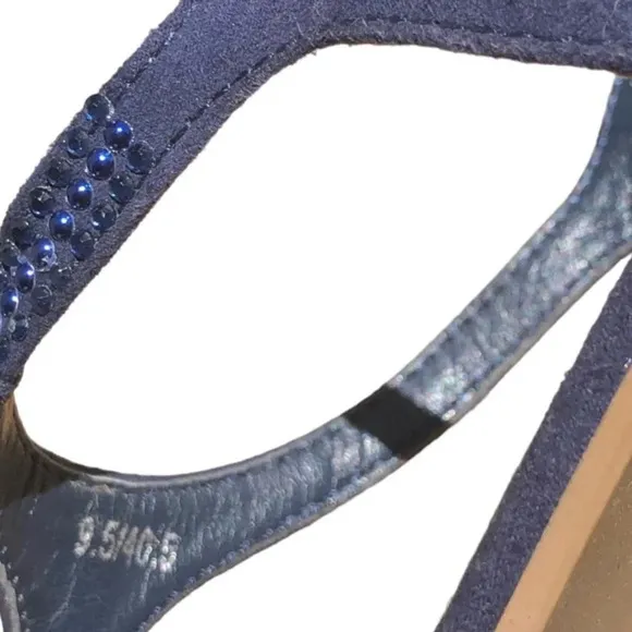 Chinese Laundry Blue Strap with Buckle Casual Wear Summer Thong Sandals Size 9.5