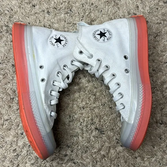 Chuck Taylor All Star CX (Men)Unisex High Top ShoeColor:White/Clear/Wild Mango