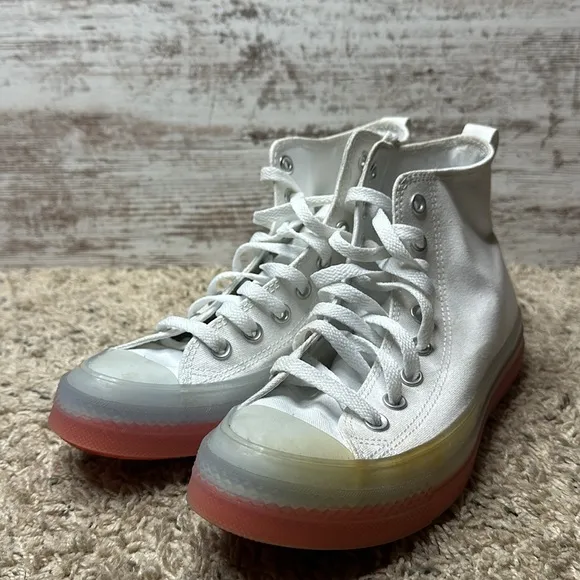 Chuck Taylor All Star CX (Men)Unisex High Top ShoeColor:White/Clear/Wild Mango