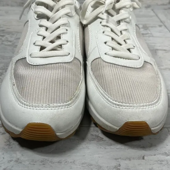 Clae Joshua Trainers Athletic Shoes Mens Size‎ 9 White Vegan Athleisure Lace Up