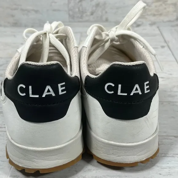 Clae Joshua Trainers Athletic Shoes Mens Size‎ 9 White Vegan Athleisure Lace Up