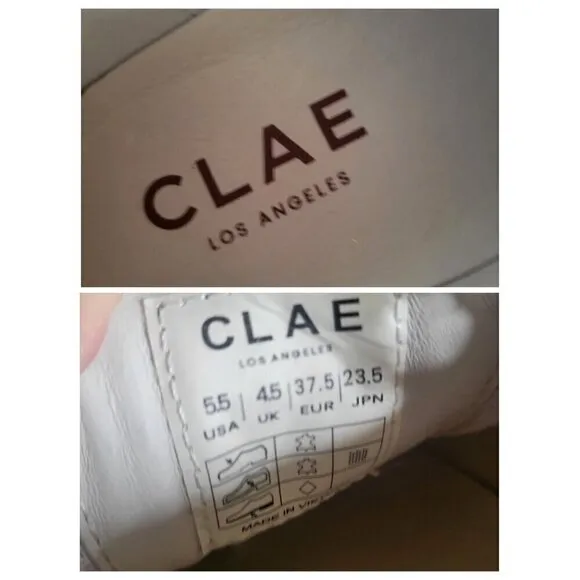 CLAE Los Angeles BRADLEY CALIFORNIA SHOE // WHITE   RED DAHLIA   VANILLA
