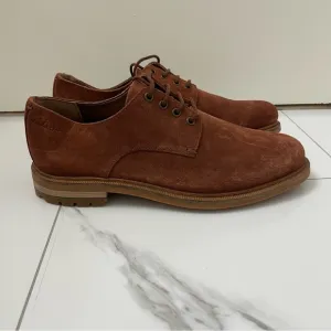 Clarks Cushion Plus Comfort Suede Lace Up Dress Shoes