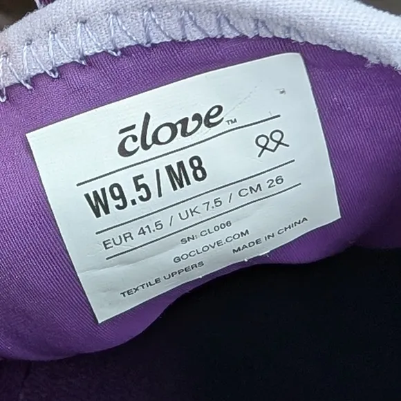 Clove Classic Sneaker Slip On Nursing Shoes Lavender Women's 9.5