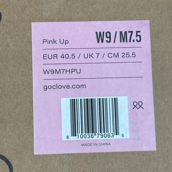 Clove Comfort Nursing/Healthcare Shoes Pink Up Sneakers Women W9/M7.5 Men NWB