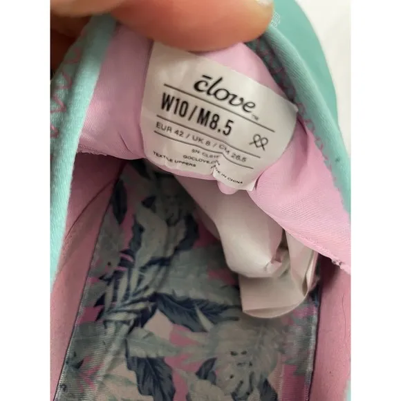 Clove Shoes Limited Edition Pacific Palm Leather Nursing Sneaker 10 C574