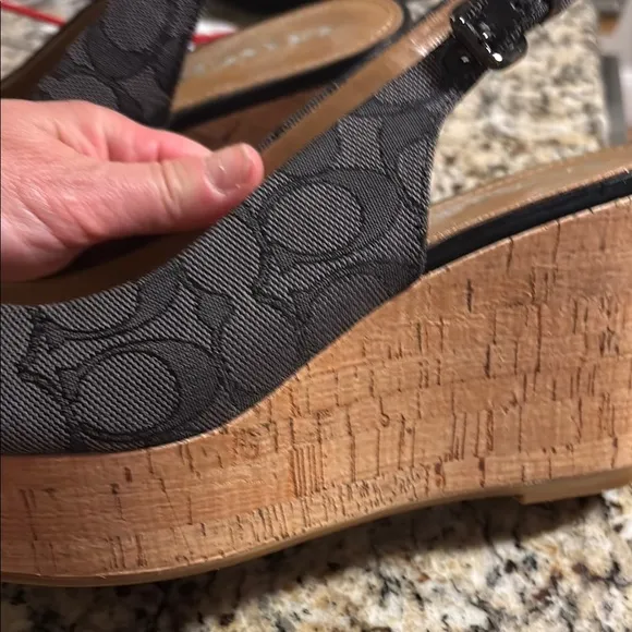Coach Black Women's Slingback Shoes no call outs ~ Size 8.5