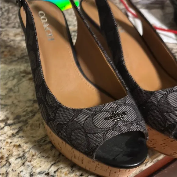 Coach Black Women's Slingback Shoes no call outs ~ Size 8.5