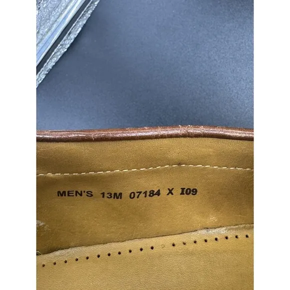 COLE HAAN #07184 Brown Leather Slip-On PENNY LOAFER SHOES Mens Size 13M EUC