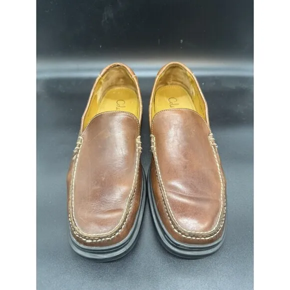 COLE HAAN #07184 Brown Leather Slip-On PENNY LOAFER SHOES Mens Size 13M EUC