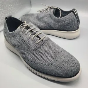 Cole Haan 2.ZEROGRAND Stitchlite Wingtip Oxford Men's Gray Knit Size 11.5 New