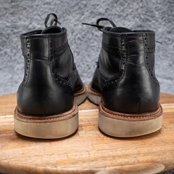 Cole Haan Martin Chukka Boot In Black Leather | Size 10.5 | C11650