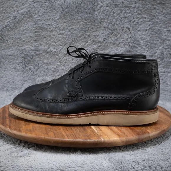 Cole Haan Martin Chukka Boot In Black Leather | Size 10.5 | C11650