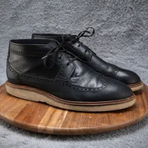 Cole Haan Martin Chukka Boot In Black Leather | Size 10.5 | C11650