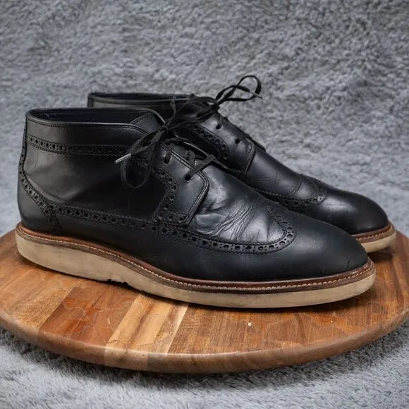 Cole Haan Martin Chukka Boot In Black Leather | Size 10.5 | C11650