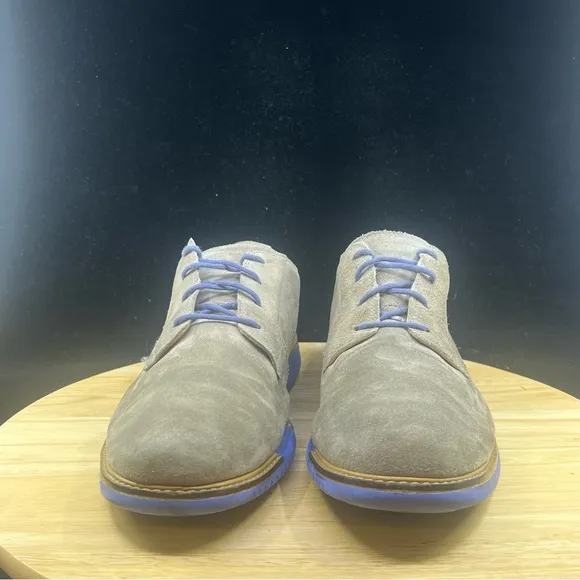Cole Haan Men 10.5 Great Jones Plain Toe Oxford Gray Blue C12163