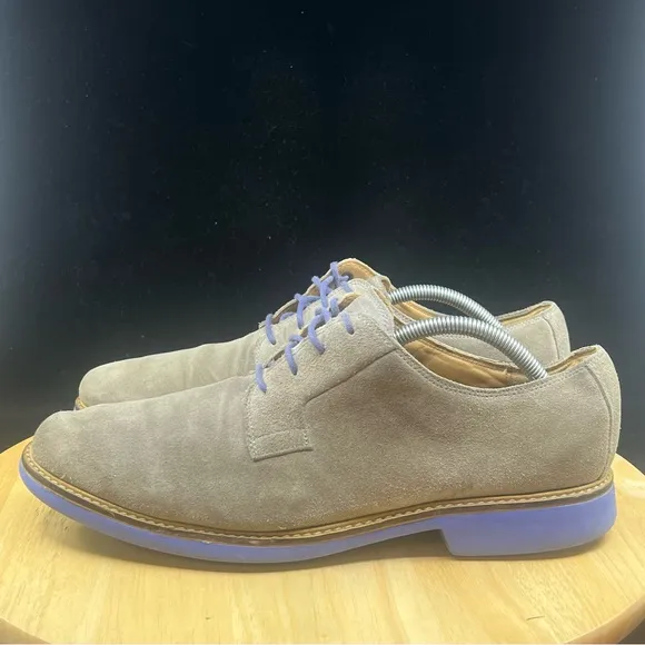 Cole Haan Men 10.5 Great Jones Plain Toe Oxford Gray Blue C12163