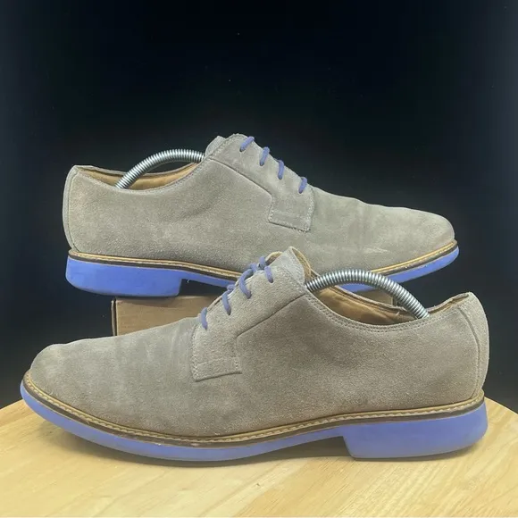 Cole Haan Men 10.5 Great Jones Plain Toe Oxford Gray Blue C12163