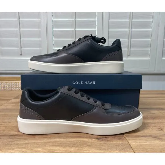 Cole Haan Men's Grand Crosscourt Transition Sneaker Black Leather Size 11.5 NIB