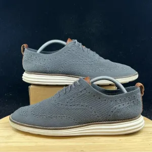 Cole Haan Original Grand Grey Wingtip Oxford Shoes Knit C27961 Mens Size 9