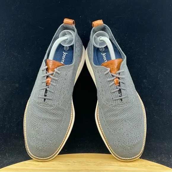 Cole Haan Original Grand Grey Wingtip Oxford Shoes Knit C27961 Mens Size 9