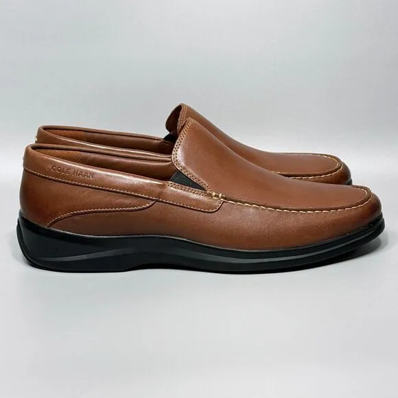 Cole Haan Santa Barbara Twin Gore Mens Size 12 Loafer Shoes Harvest Brown