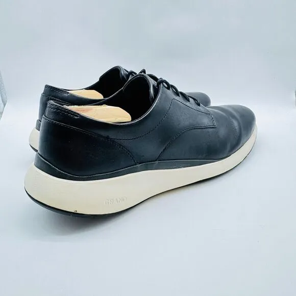 Cole Haan Shoes Mens 11.5 Black Leather Oxfords Sneakers Grandpro OS Comfort