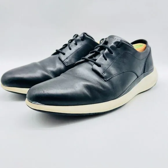 Cole Haan Shoes Mens 11.5 Black Leather Oxfords Sneakers Grandpro OS Comfort