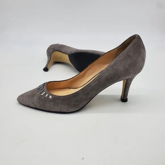 Cole Haan Shoes Womens 8.5B Grand Os Bling Suede Garland Jeweled Point Embell