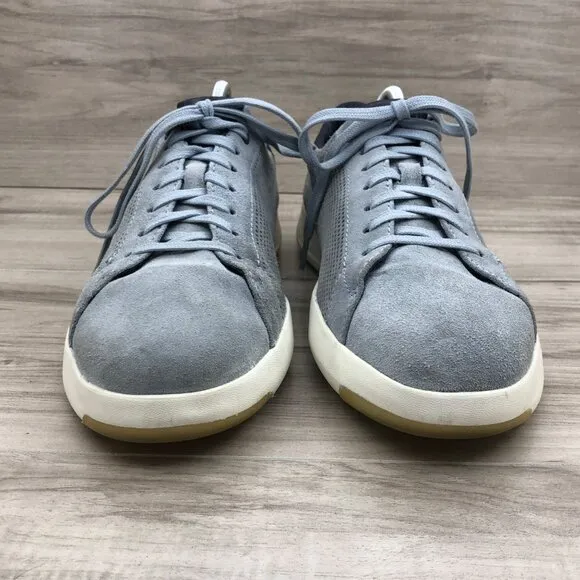 Cole Haan Sneakers Mens 9.5M Grand Pro Tennis Blue Suede Lace Up Shoes