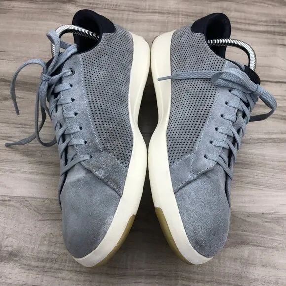 Cole Haan Sneakers Mens 9.5M Grand Pro Tennis Blue Suede Lace Up Shoes