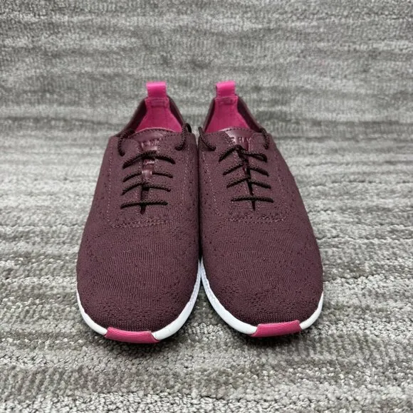 Cole Haan ZeroGrand Stitchlite Oxford Shoe Sz 9B Maroon Comfort Walking W23082