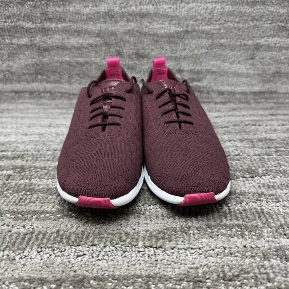 Cole Haan ZeroGrand Stitchlite Oxford Shoe Sz 9B Maroon Comfort Walking W23082