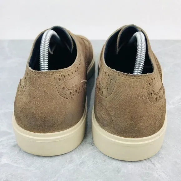 Cole Haan Bergen Wingtip Mens Size 11.5‎ Shoes Tan suede Comfort Sneakers C11257