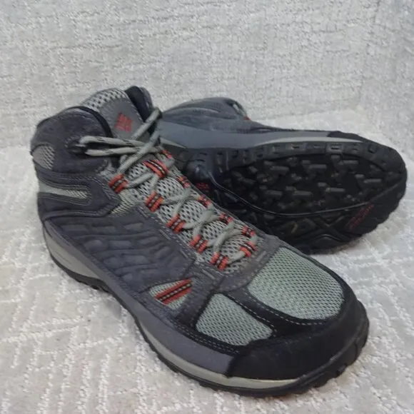COLUMBIA Access Point Men's Size 10 US Mid Grey/Blue Waterproof Hiking Boots