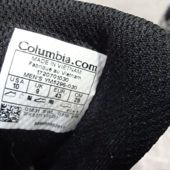 COLUMBIA Access Point Men's Size 10 US Mid Grey/Blue Waterproof Hiking Boots