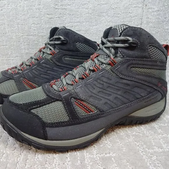 COLUMBIA Access Point Men's Size 10 US Mid Grey/Blue Waterproof Hiking Boots