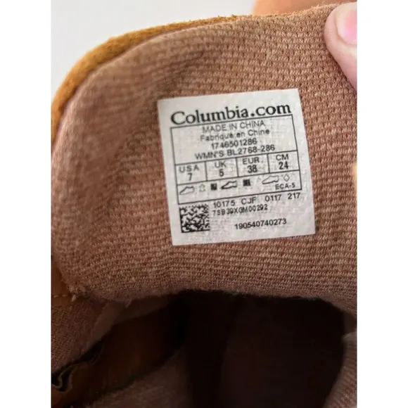 Columbia Twentythird Ave WP Mid Print Boot Size 7 Waterproof Leather Womans