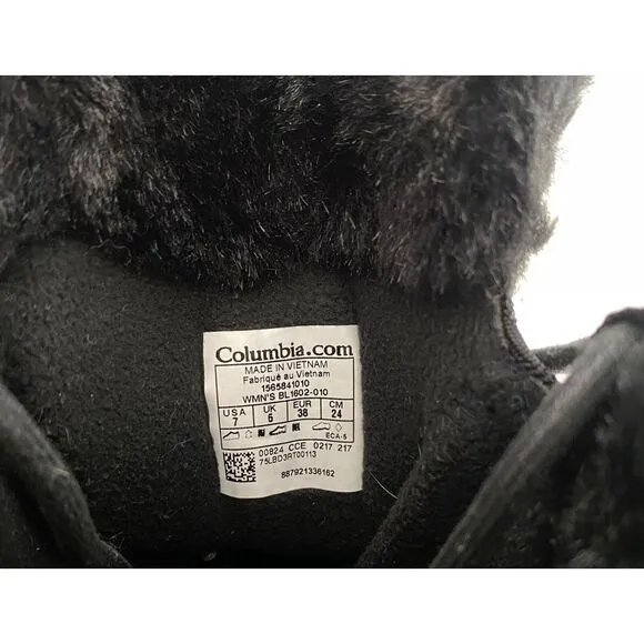 Columbia Women's Boots Sierra Summette IV Winter Waterproof Fur Trim Laces 7