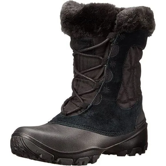 Columbia Women's Boots Sierra Summette IV Winter Waterproof Fur Trim Laces 7